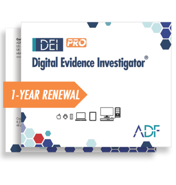 A digital evidence investigator is one year renewal.