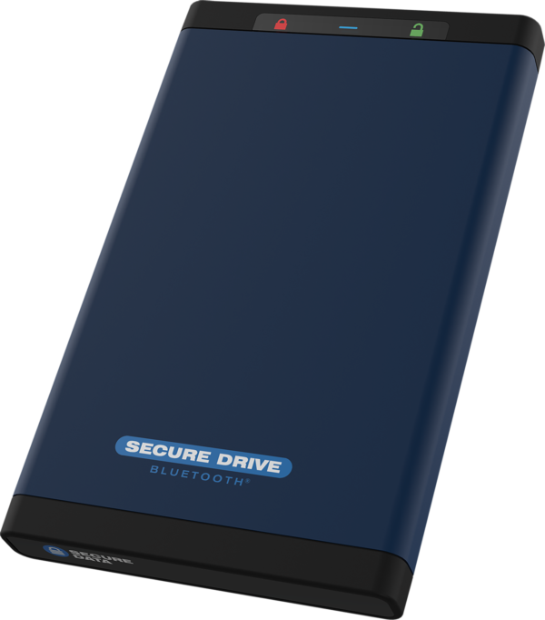 A blue secure drive is shown with the text " secure drive ".
