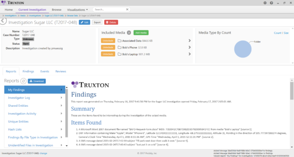A screenshot of the truxton website.