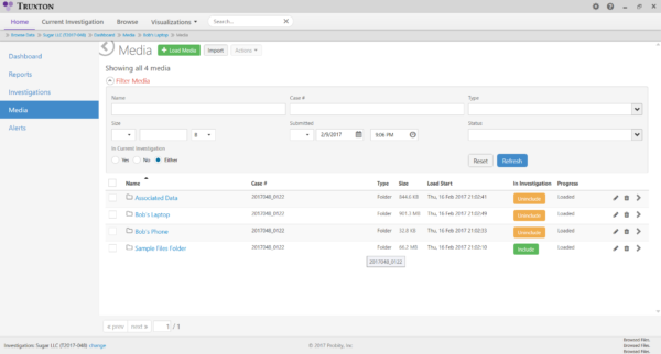 A screenshot of the dashboard for an application.