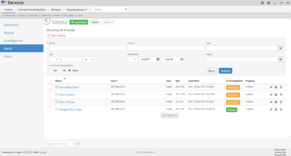 A screenshot of the user interface for a business.